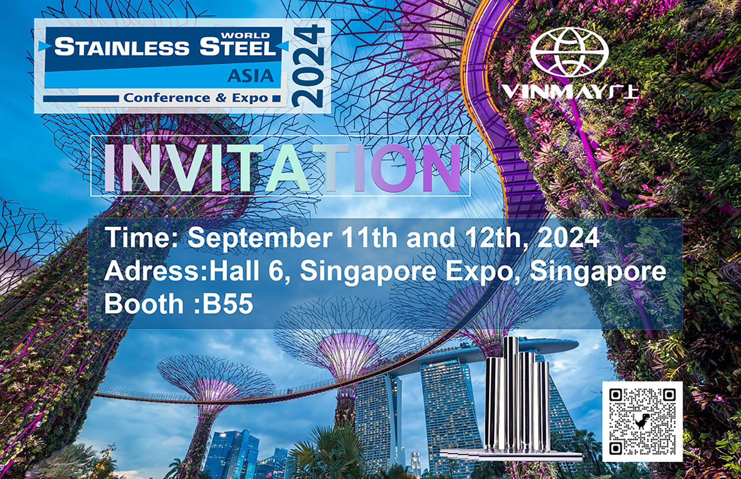 We will attend Stainless Steel World Asia 2024 in Singapore Vinmay